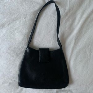 COPY - Vintage 90s Black Genuine Leather Shoulder Bag